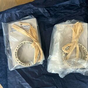 Woodbury Pewter napkin rings.  New with tags